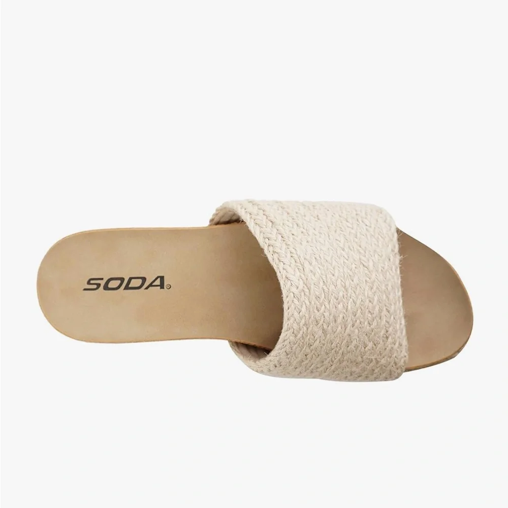 Soda Cream Espadrille Platform Slide